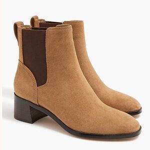 J. CREW Sueded Chelsea Boot Rich Coffee Size 9 NEW